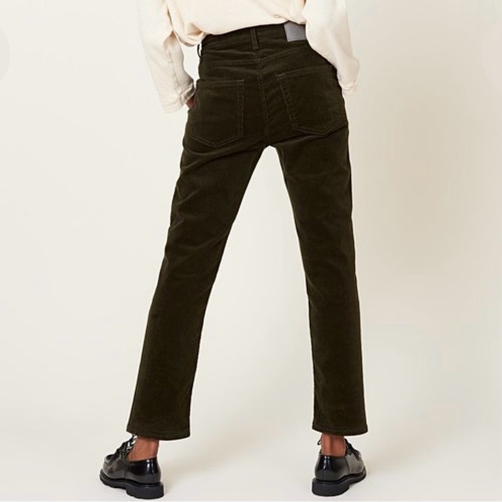 6397 495 Jean - Olive corduroy straight trousers - Picture 5 of 9
